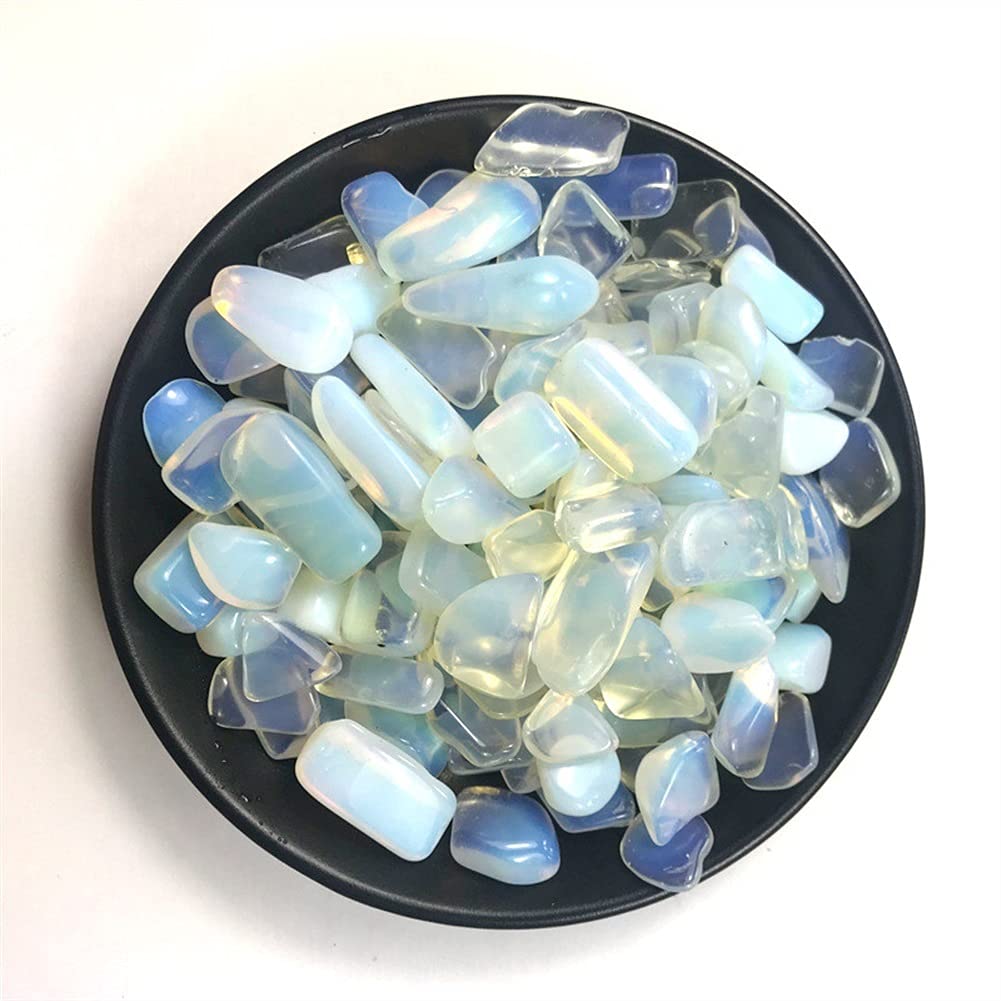 Raumdekoration Wunderschöner Kristall, 100 g, 10–15 mm, natürlicher Opalkies, lose Trommelsteine, Kristall-Natursteine ​​und Mineralien for den Haushalt (Color : 100g 7 9mm)