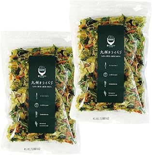 Amazon.co.jp: 九州ドライベジ 乾燥野菜 九州産 野菜&わかめ ミックス 100g みそ汁 カップ麵の具 インスタントラーメン スープ 非常食 2袋 : 食品・飲料・お酒