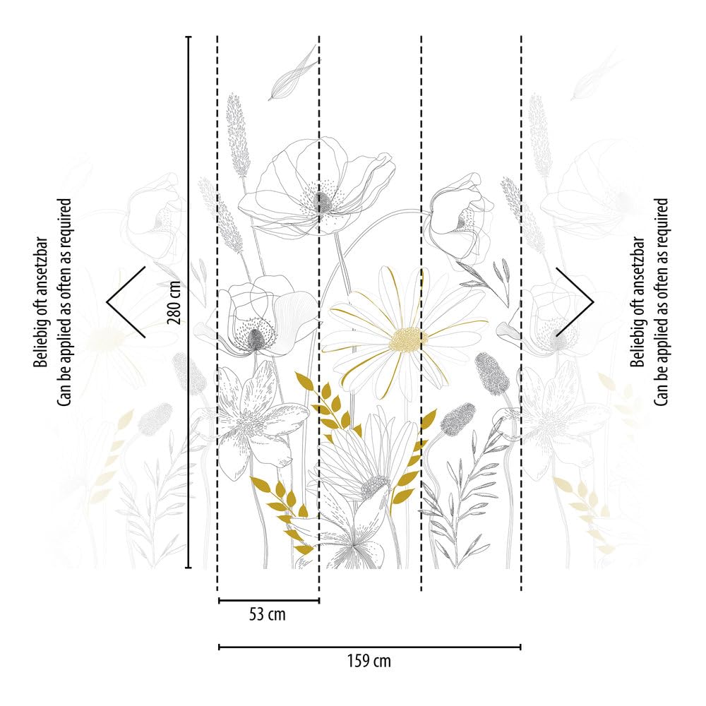 A.S. Création Carta da parati fotografica floreale – Livingwalls bianco – Carta da parati nuvola su 2,80 m x 1,59 m – Carta da parati soggiorno moderna