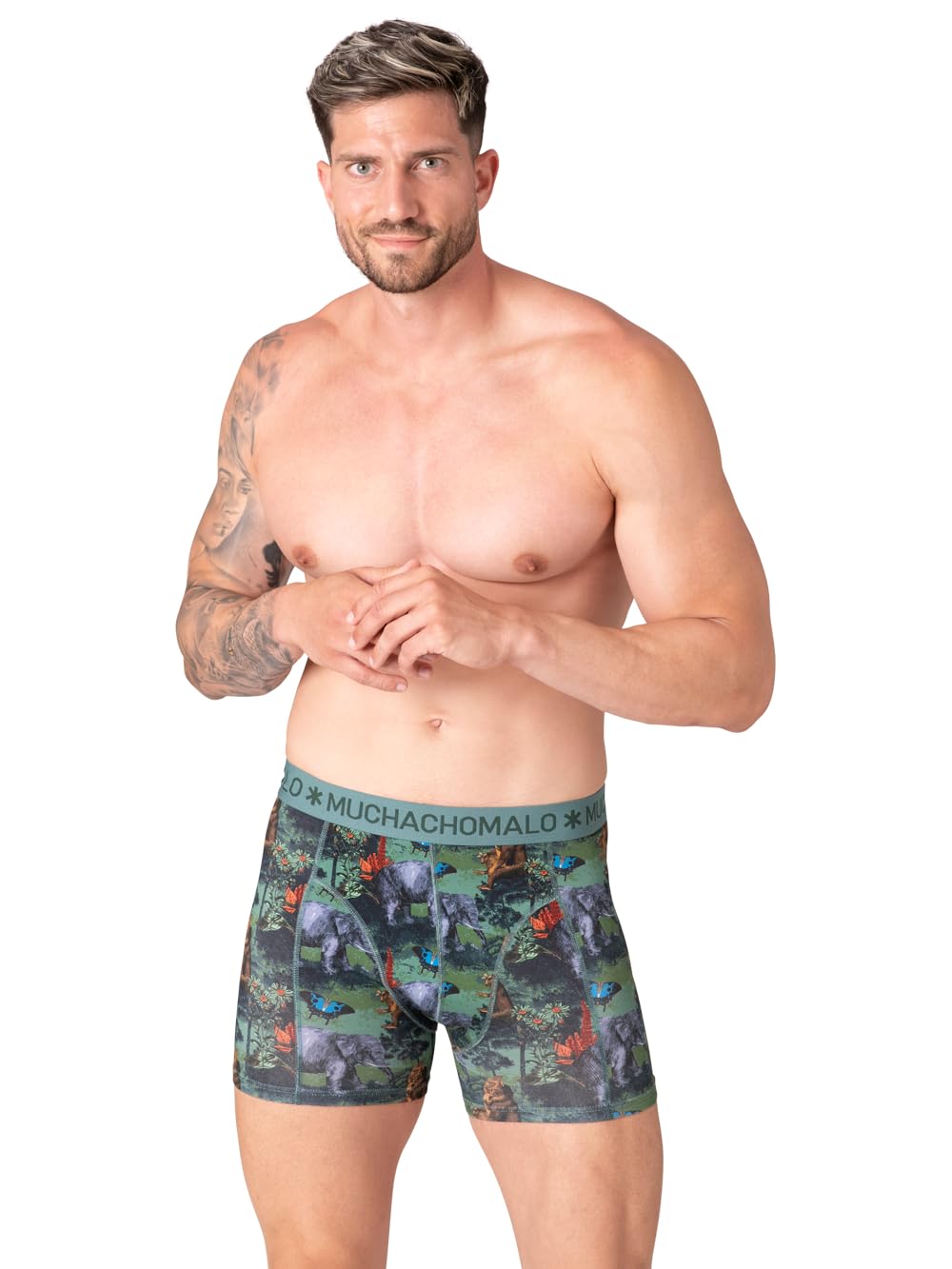 Muchachomalo Hombre Bóxer 12-Pack, Estampado, Algodón, Cinturilla Elástica