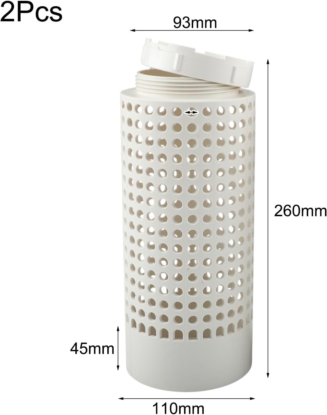 Composting Bin for Garden Use – Space-Saving PVC Composter Tube with Secure Screw Lid, Ventilated Design, and Odor-Controlled Enclosure for Small Spaces, Raised Beds & Educational(2pcs)