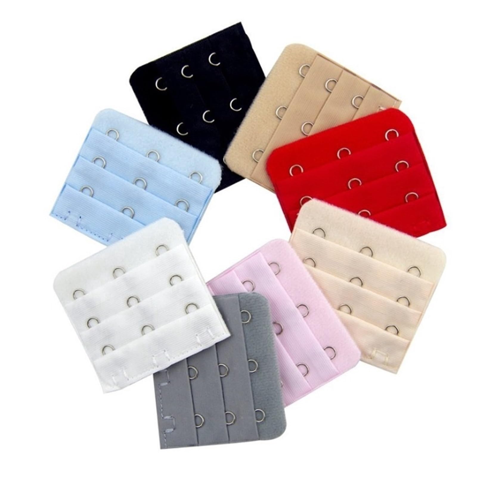 Extensor de Sujetador 10 Uds Extensores extensión Correa 3 Ganchos 2 Filas Ropa íntima Mujer Accesorios Gancho alargados