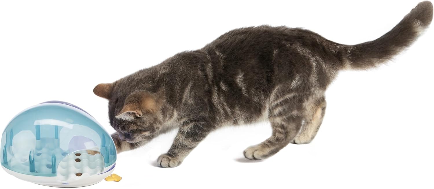 Trixie Cat Slow Feeding Dome, Enrichment Toys for Indoor Cats, Interactive Play and Mental Stimulation