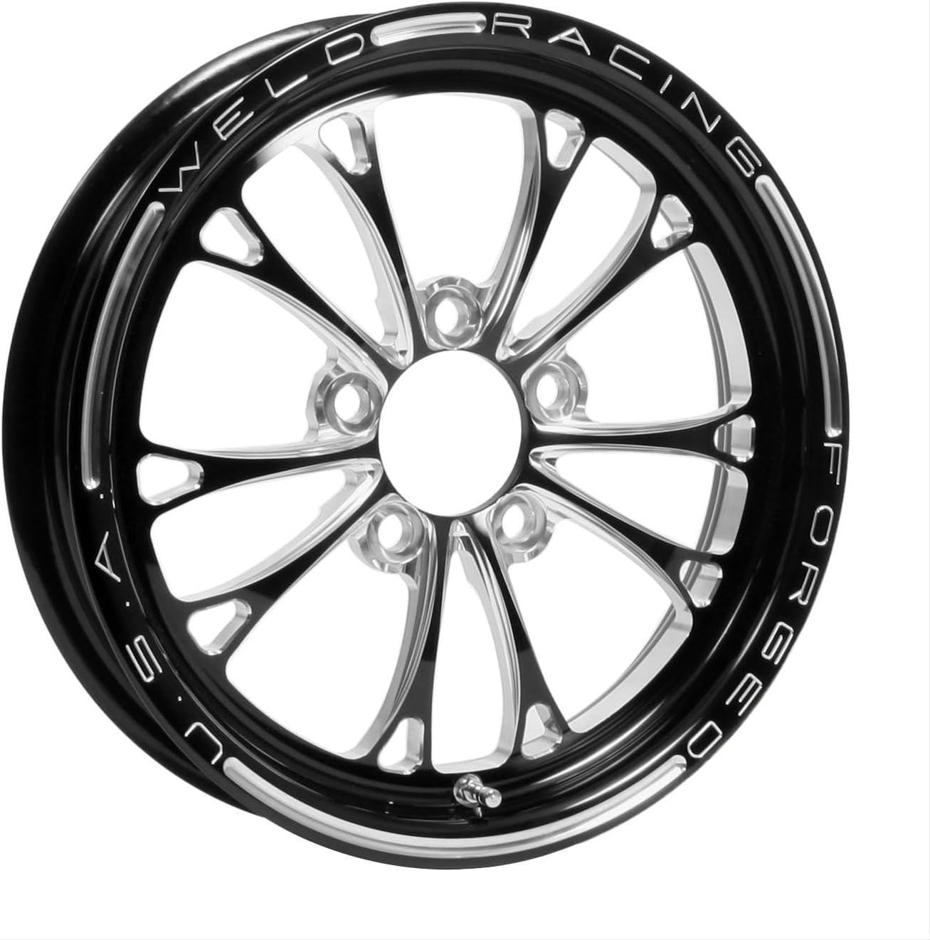 Weld Racing Wheel, V-Series 2.0 1 Piece, 15 x 3.5 in, 2.250 in Backspace, 5 x 4.75 in Bolt Pattern, Aluminum, Black Anodize, Each