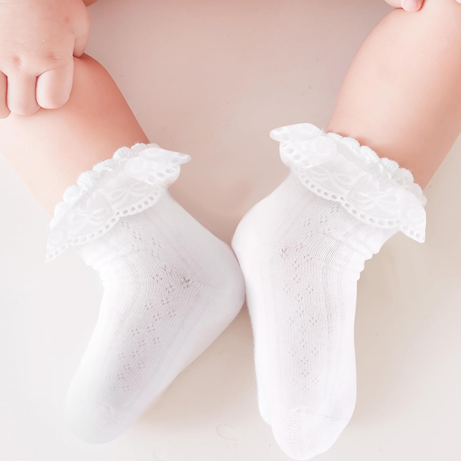 Girls Ruffle Socks White Frilly Socks for Girls Toddler Princess Dress Up