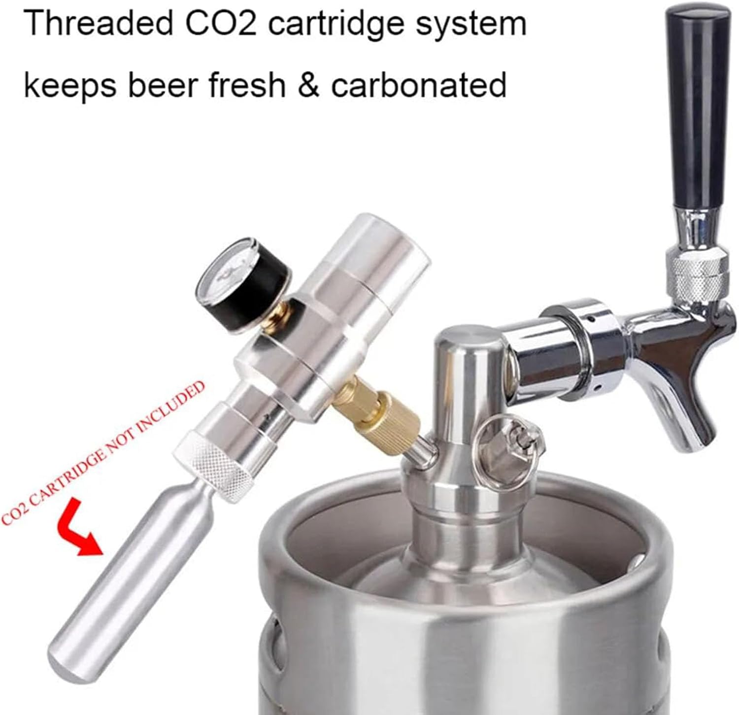Compact Stainless Steel Beer Kegs Dispenser Miniature Draft Systems Portable Tap for Freshness Brew Storage Dispenser