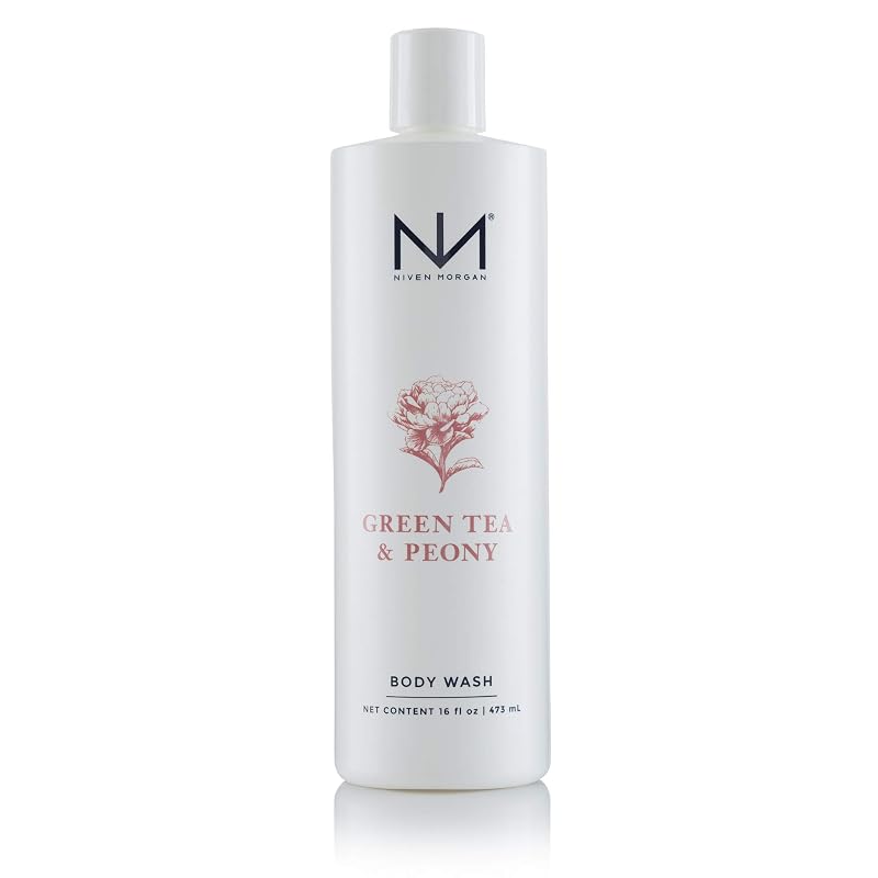 Sabonete líquido corporal Niven Morgan Green Tea and Peony, 480 mL