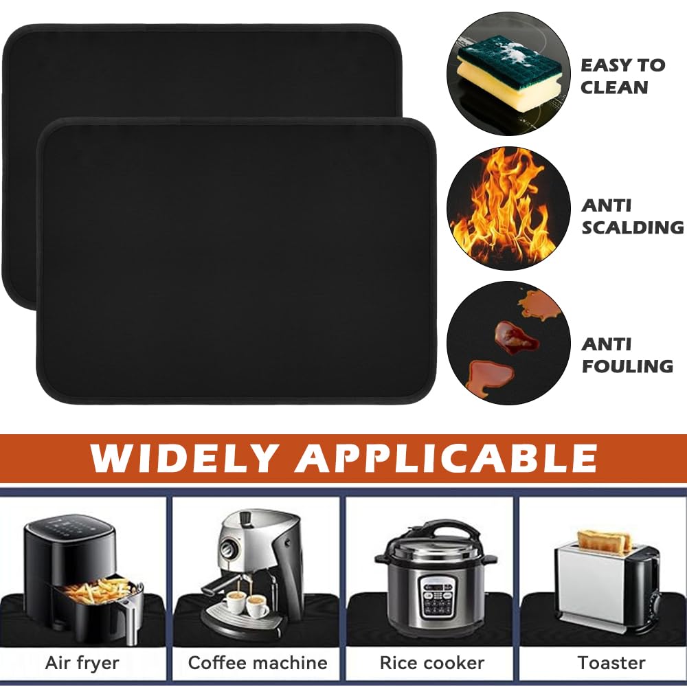 Tapis De Protection Contre La Chaleur 30x30 Cm - Silicone Et Fibre De Verre, Résiste à 500°C - Pour Plan De Travail, Four, Airfryer