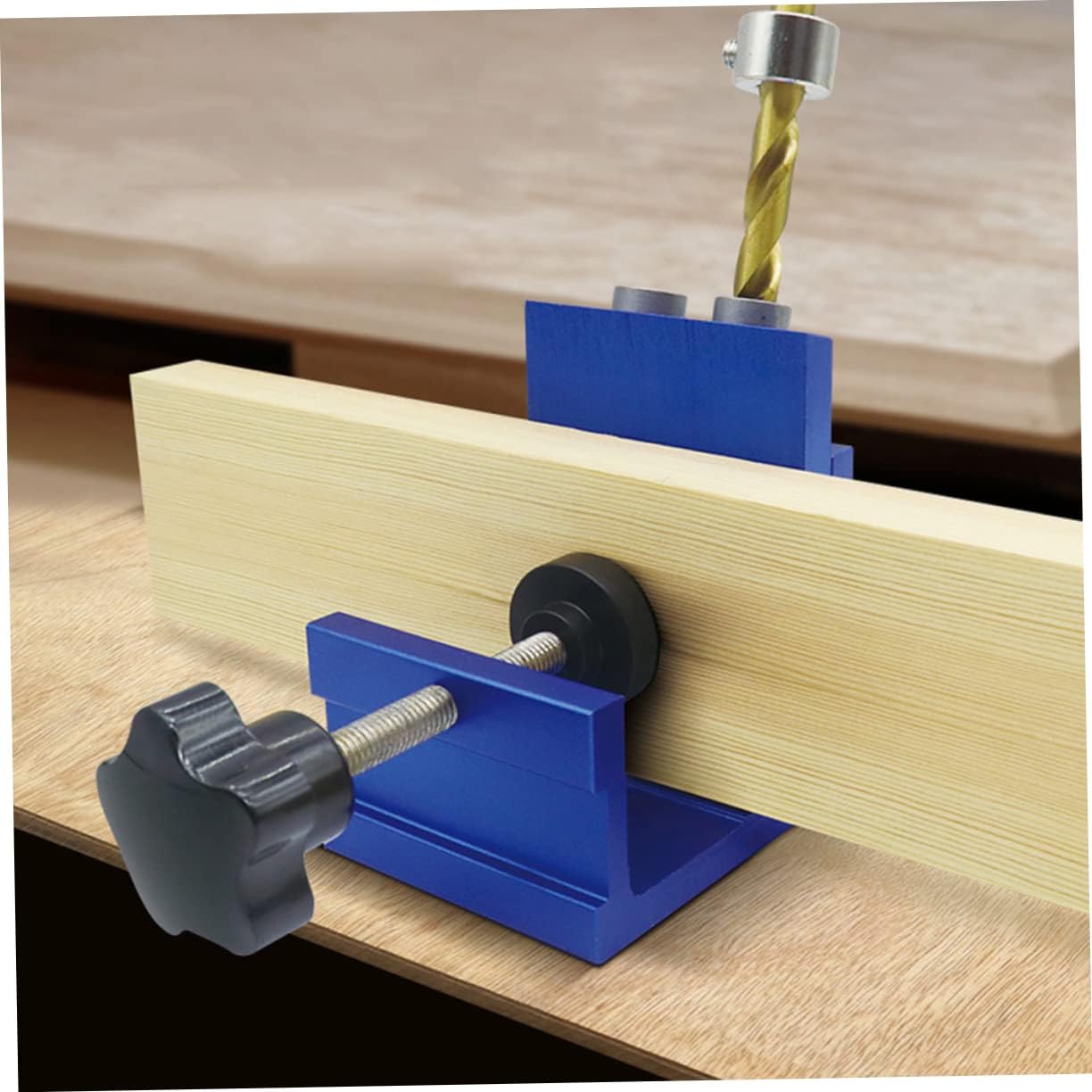 Lurrose 1Set Pocket Hole Kit Angle Locator for Woodworking Projects Easy Installation High Efficiency Compatible with Various for