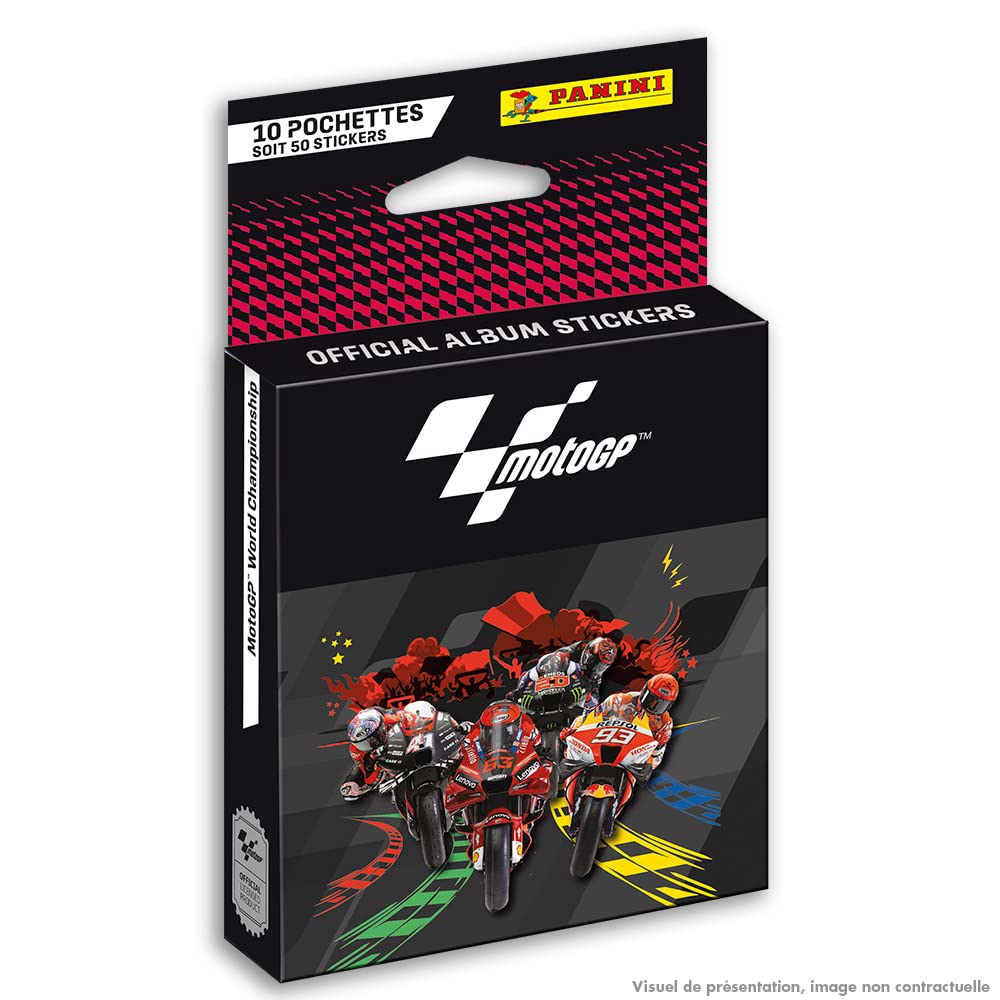 Panini 004537KBF10 Moto GP Stickers Blister Pack of 10