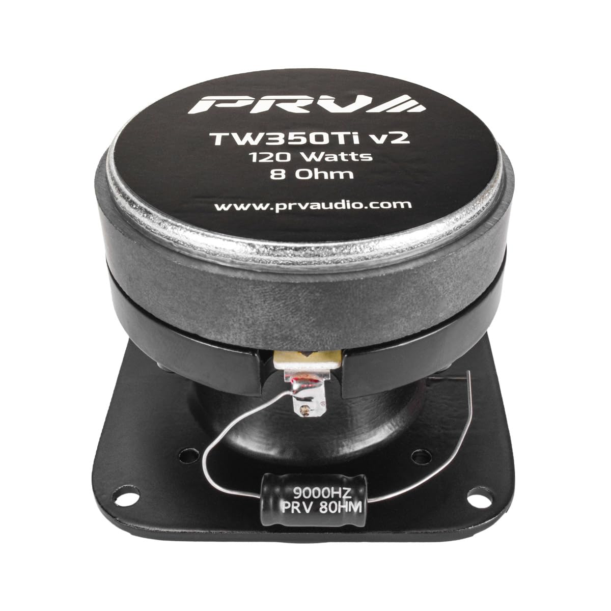 PRV AUDIO Tweeters de audio para coche TW350Ti v2 - Par de tweeters bala de titanio de 240 vatios - Diseño compacto de audio profesional de 3 pulgadas, 8 ohmios, alta salida - Altavoces de alta