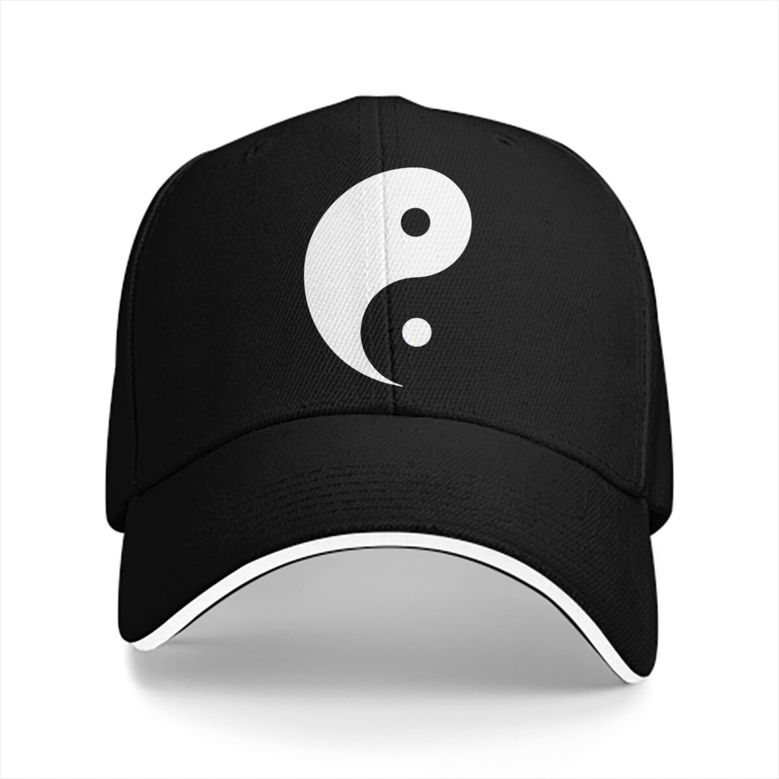 Aeikhaec Unisex Color Sports Hat Yin Yang And White Baseball Cap Men Hats Women Visor Protection Snapback Yinyang Caps Gift