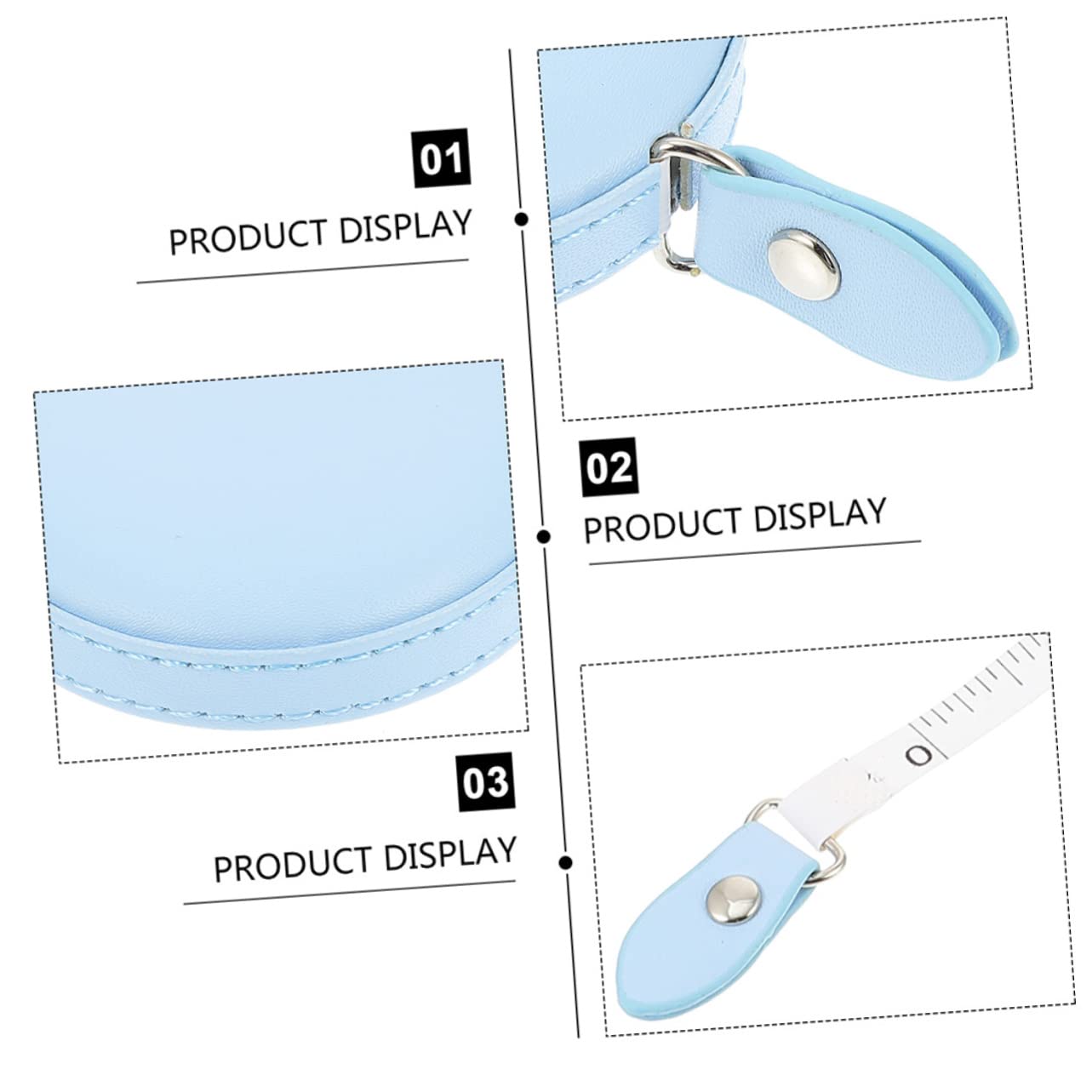 NUOBESTY 6piezas Cintas Métricas De Pu Ligeras Medidores Portátiles Para Cuerpo y Costura Diseño Redondo y Compacto Para Uso Doméstico