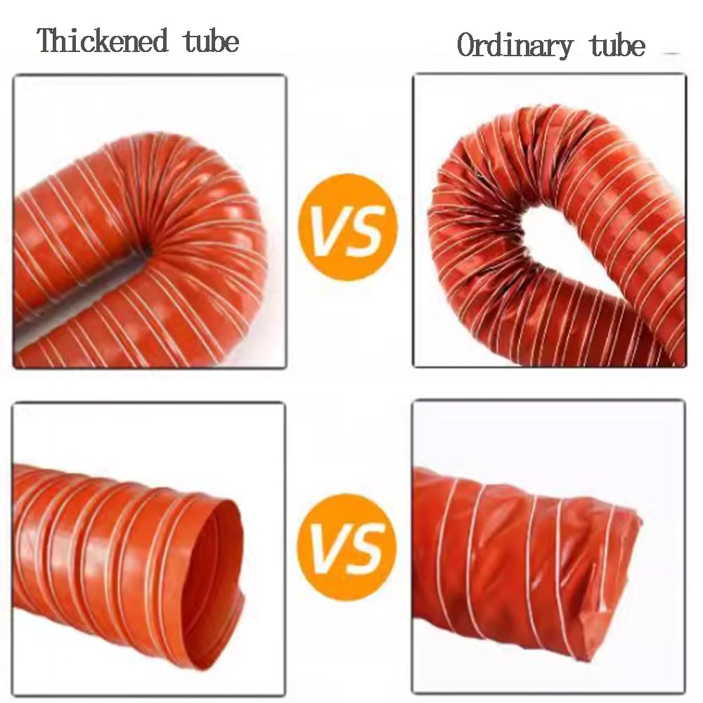 127 133 140 180 254 305mm Silicone Tubo di Ventilazione Flessibile Condotto Flessibile Tubo Flessibile per Condotto di Ventilazione Aria Condizionata(160mm,1m(3.3ft))