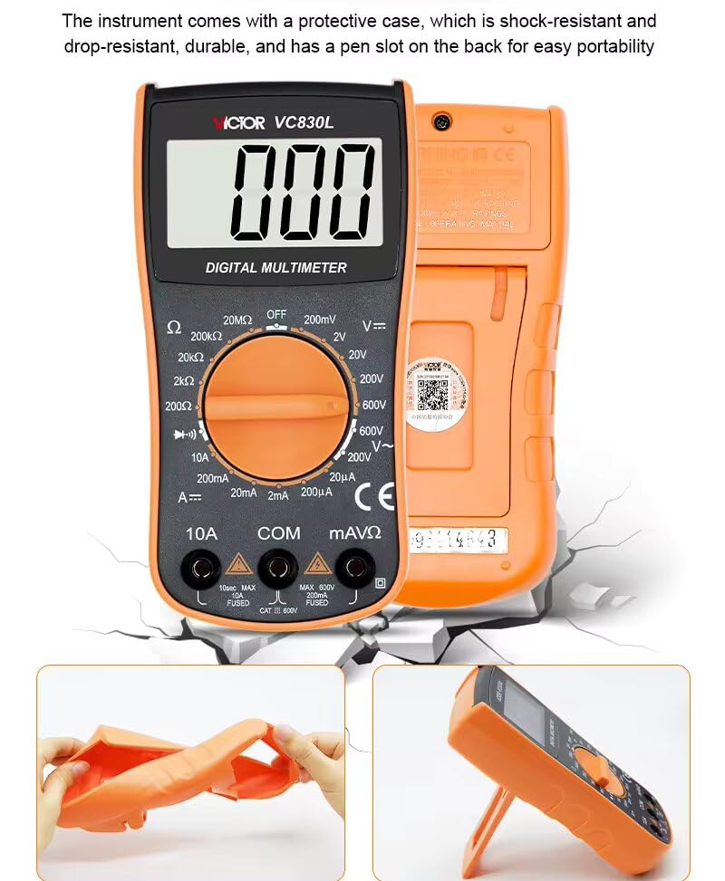 victor　CA-EXAK1 VICTOR VC830L mini digital Multi-meter Manual Range resistance