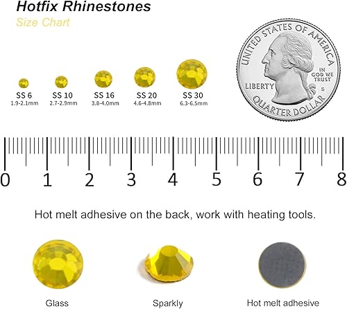 Vista 50 de 6000 diamantes de imitación termoadhesivos a granel, diamantes de imitación azules para ropa de manualidades, cristales termoadhesivos