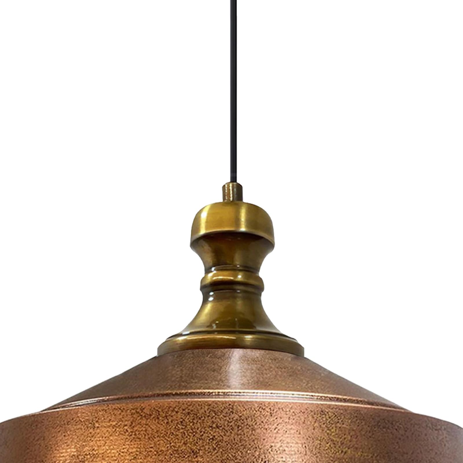 Bamyum Knob Luminaires suspendus industriels cuivre 40 cm Lampe salon E26, suspension cuisine vintage