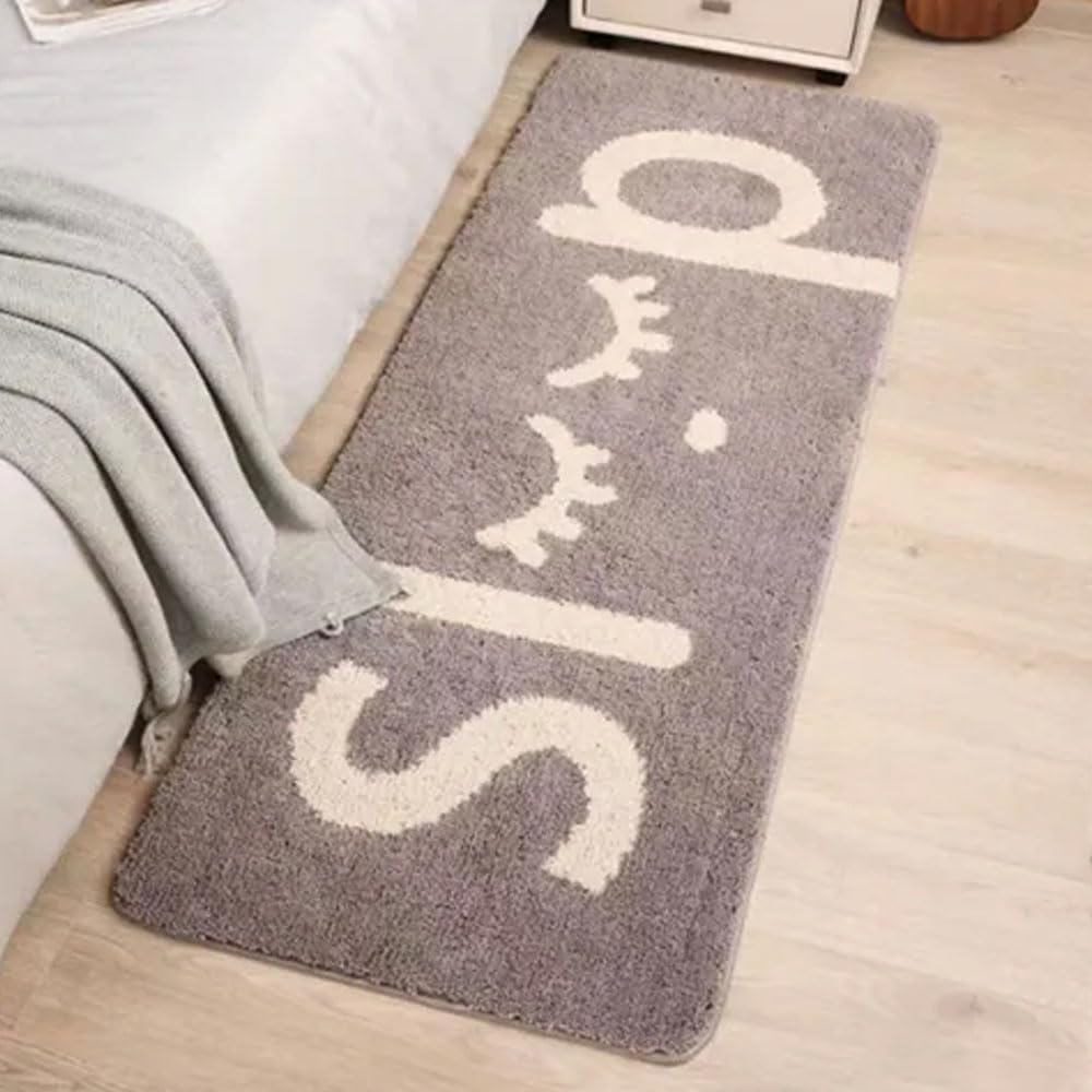 Tapis de couloir à motif de lettres anglaises amusantes vintage