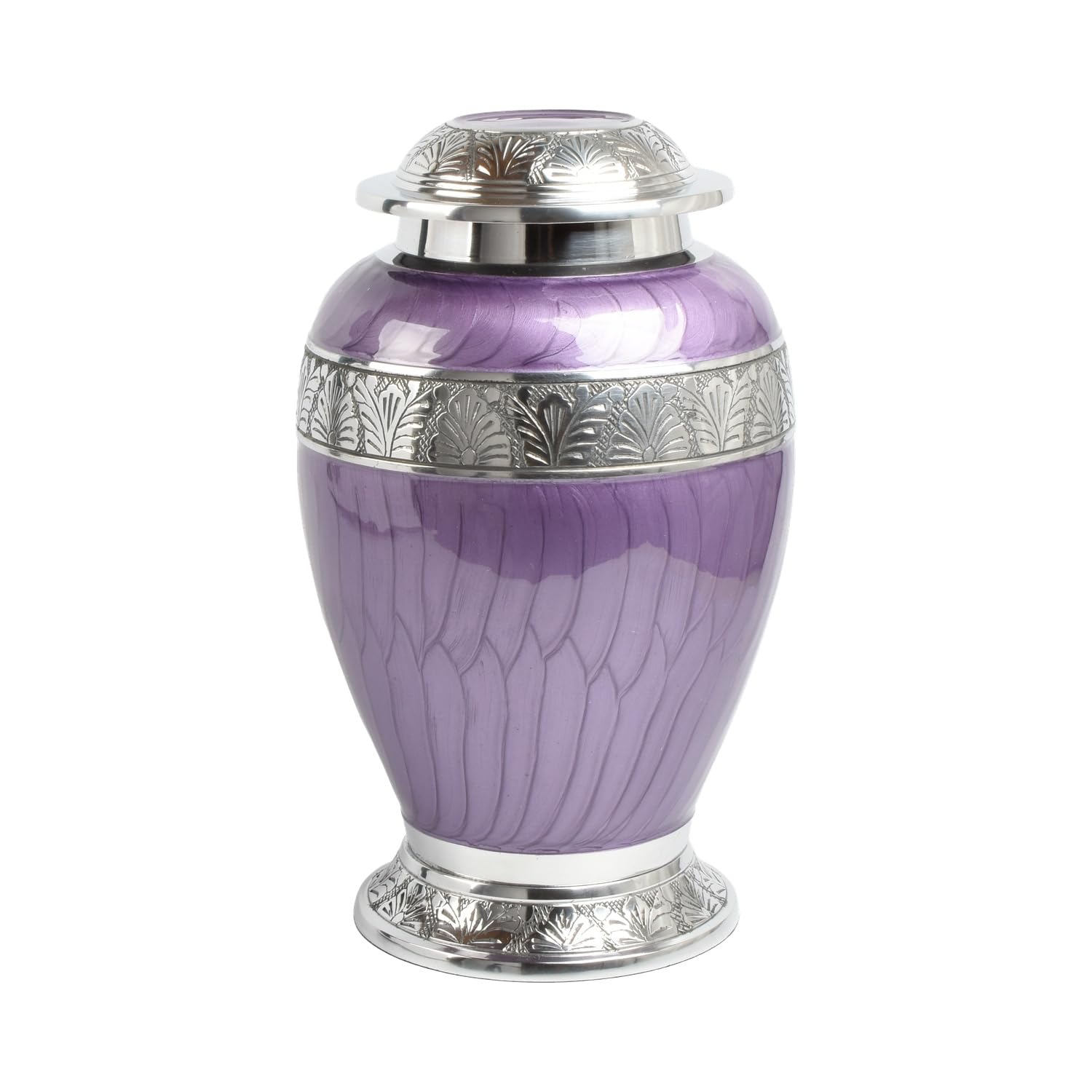 Aluminium Cremation Urn for Human Ashes – Adult Large Size Funeral Memorial Keepsake – Secure and Dignified Resting Place Holds Approx. 90kg or 14 Stone Body Ashes (Purple) — image 1