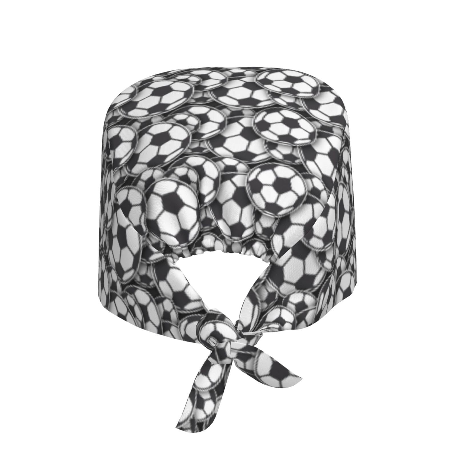 Salelf Paper Football Souvenirs Working Cap Scrub Caps with Sweatband Adjustable Scrub Hat for Women Men Nurse Hats Black