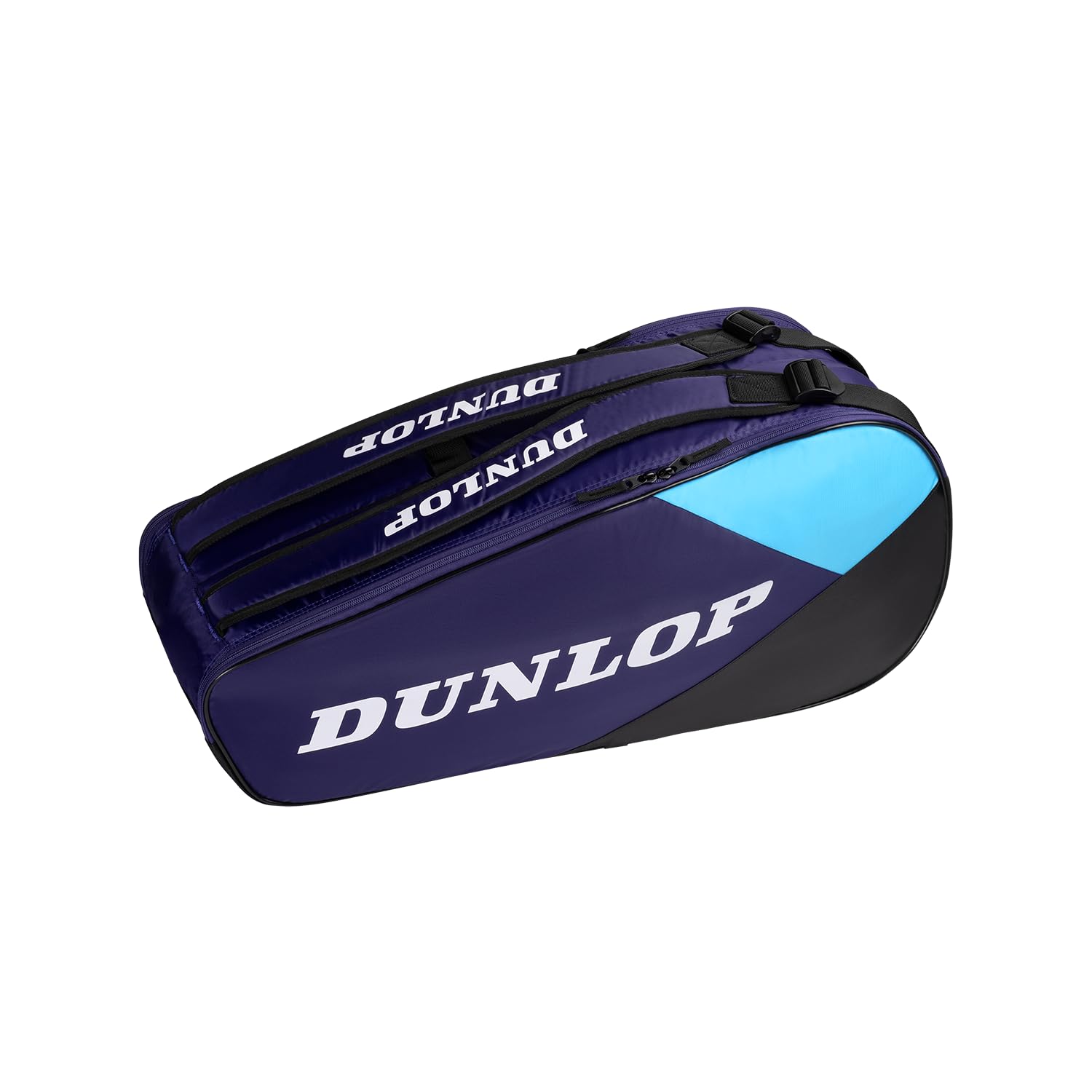 Dunlop FX Club 6 Racket Bag – Tennistasche für bis zu 6 Schläger, Violett/Schwarz/Cyan