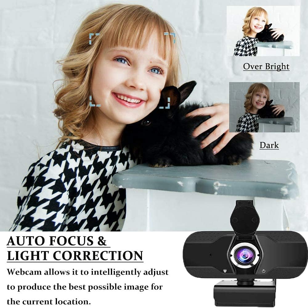 Amаzіng 🔥 1080P Webcam with Microphone, Webcam with Privacy Cover, Full HD Video Camera, USB Plug and Play, for Live Streaming Video Calling Gaming Online Classes, Laptop/Desktop Mac/Skype/YouTube/Zoom