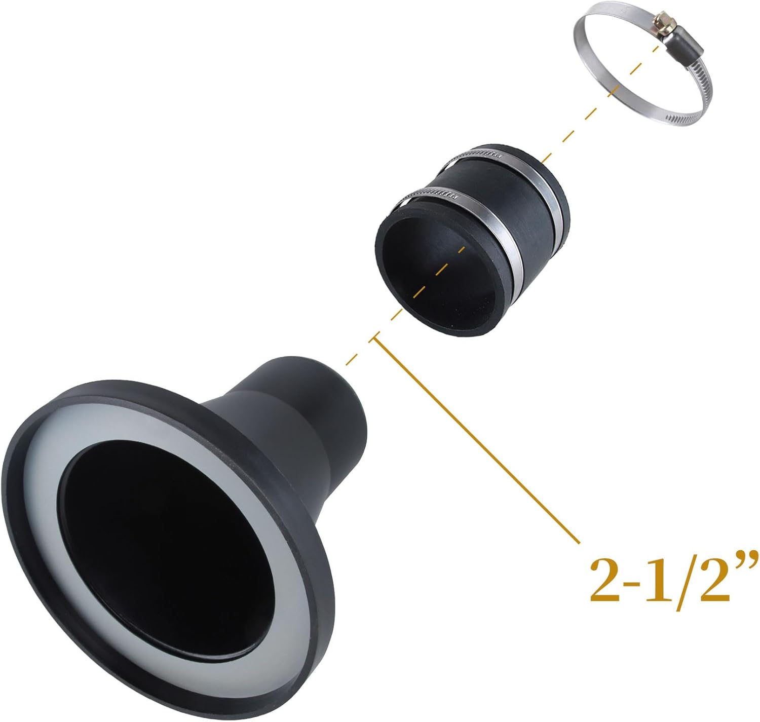 O'SKOOL 4 Inch Magnetic Dust Collection Fittings Quick Connect Kit, 4" Port, 4" to 2-1/2" Adapters, Flex Cuffs and Hose Clamps, Woodworking System for Table Saw, Planer and Shop Tools, DCC015