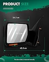 Vista 3 de SCITOO Espejo de remolque apto para espejo exterior Ford 2007-2014 para Ford para camión F-150 con señal de giro ámbar y luz de charco, control