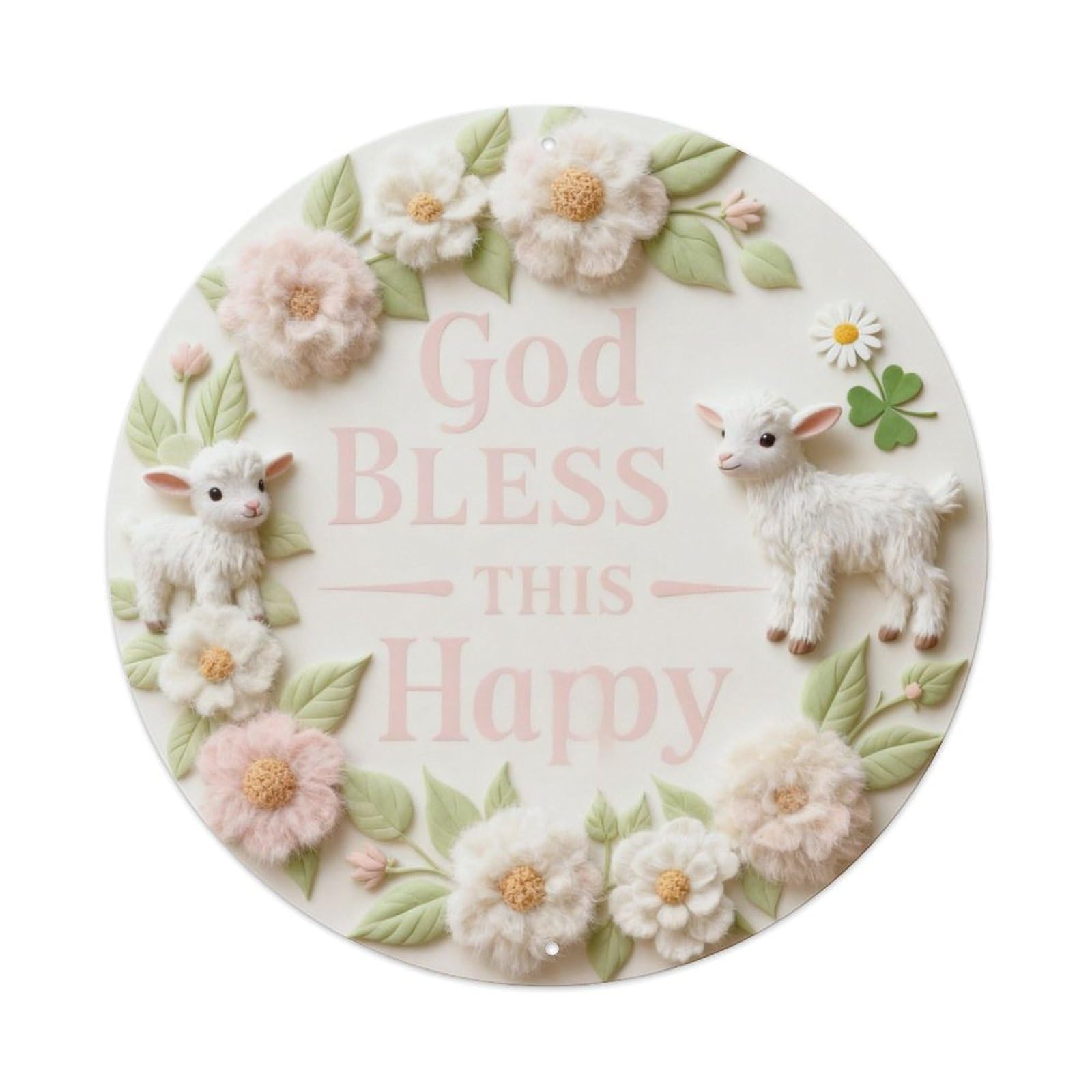 Goat Happy Metal Tin Sign Plaque