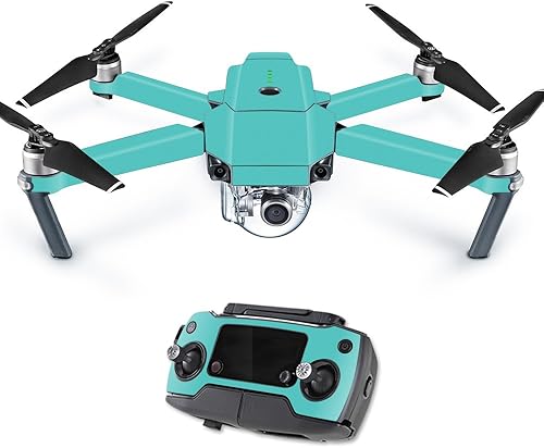 MightySkins Skin compatible con DJI Mavic Pro Quadcopter Drone - Turquesa sólido  Funda protectora de vinilo duradera y única  Fácil de aplicar,