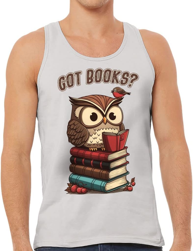 Got Books Tank - Owl Workout Tank - Bird Jersey Tank