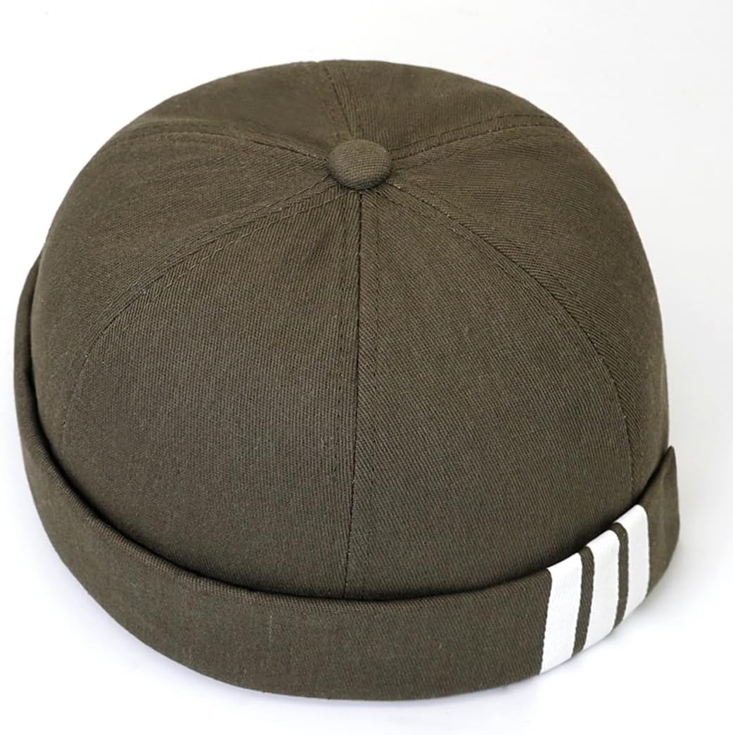 Dome Brimless Hats for Women Men Beanie Docker Cap Sailor Skull Cap - Image 4