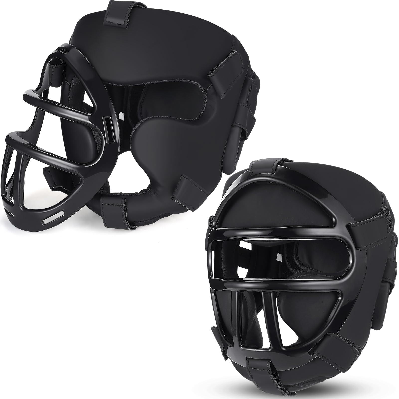 2 Pack Boxing Headgear for Adults Kids Sparring Head Gear with Removable Full Face Shield Safety for MMA Muay Thai Kickboxing Training