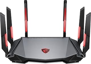MSI Radix AXE6600 WiFi 6E Gaming Router - Tri-Band, AI QoS, 6.6Gbps