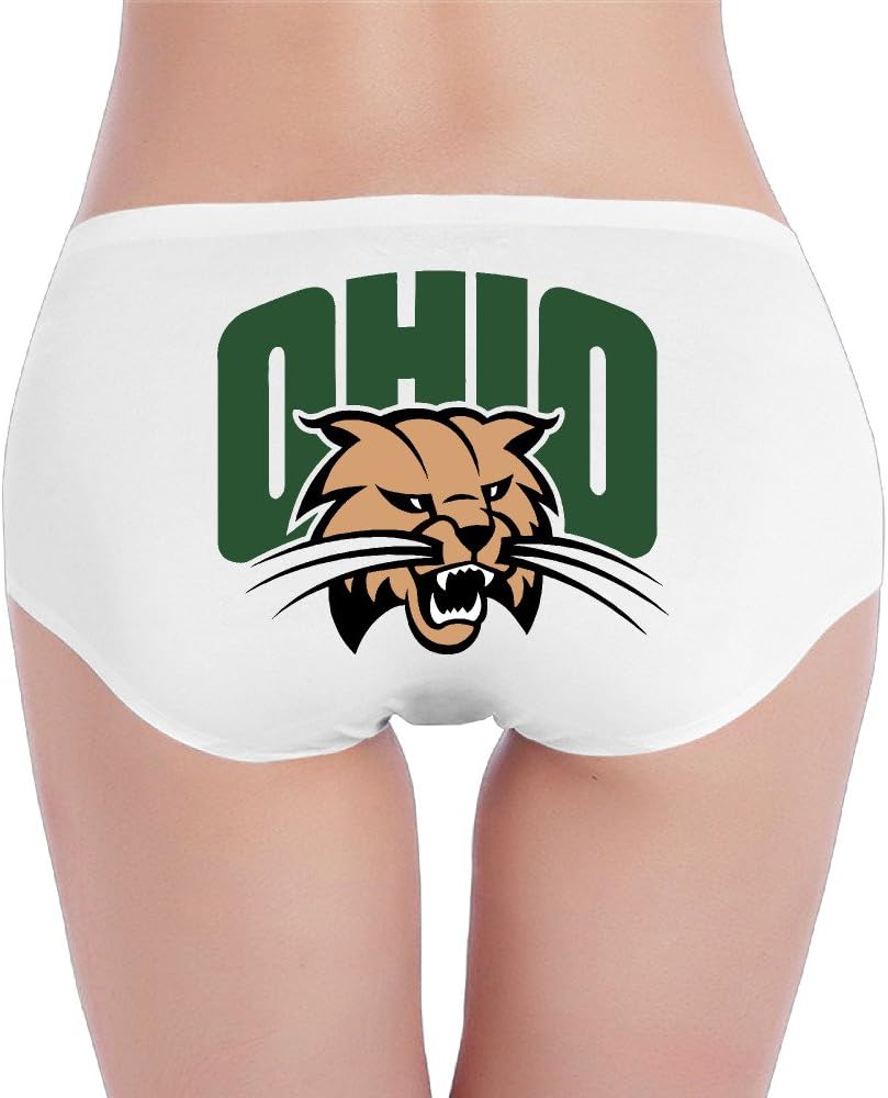 Hovalle Ohio University Bobcats Low-Rise Sexy Women's Fashion Underwear Seam Free Briefs.Brief Hipsters Panty White M Misc.