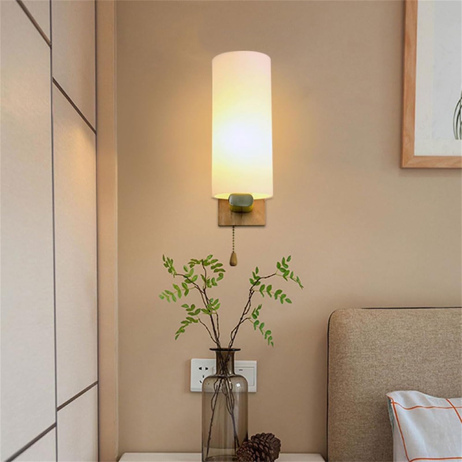 Lámpara de pared E27 de diseño moderno y simplicidad con pantalla de vidrio 8