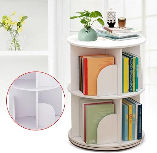 Miniatura 4 de CNCEST Estantería giratoria de 360, estante organizador de estantería de 5 niveles, estantería de 360 niveles de 5 niveles, estantería de PVC para