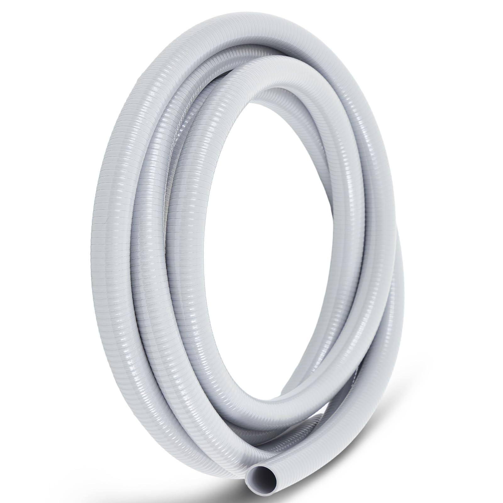 Tujoe Manguera de agua flexible resistente de PVC de 1-1/2 pulgadas x 25 pies para el hogar, jardín, interior y exterior, estanque, riego, piscinas, spas, jardín acuático, estanque, proyectos de PVC