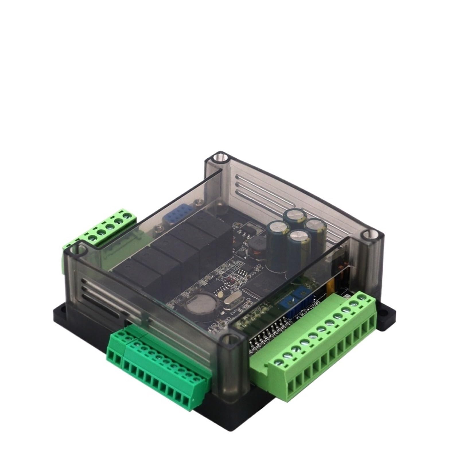 PWANUIGTE 1pcs FX3U-14MR FX3U-14MT PLC Industrial Control Board 8 Input 6 Output 6AD 2DA and RS485 RTC(Fx3u-14mt Transistor)