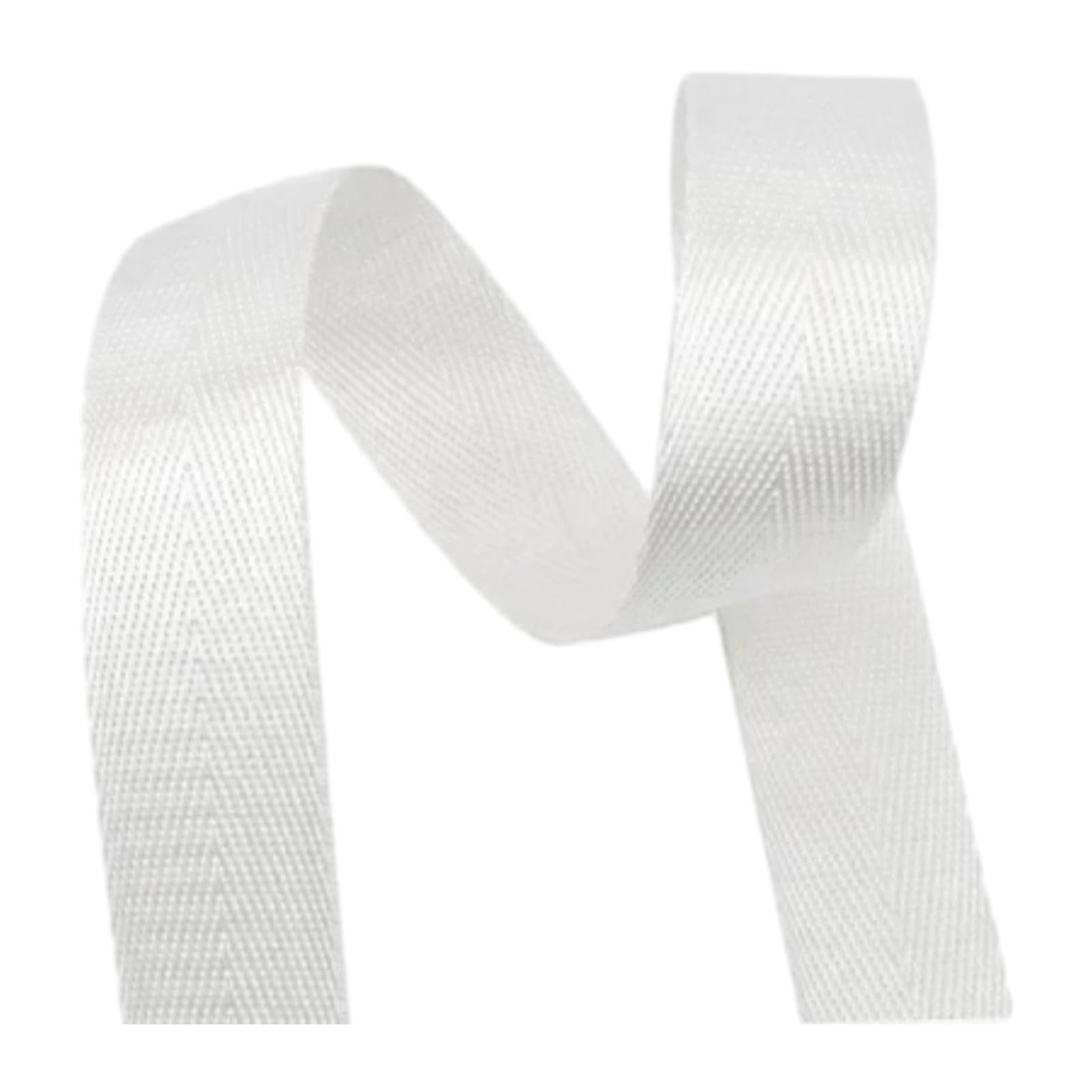 5M 20-38mm Nylon Webbing Band, Strap Bag Backpack Material, Sewing Binding Tape,White,38mm โ image 1