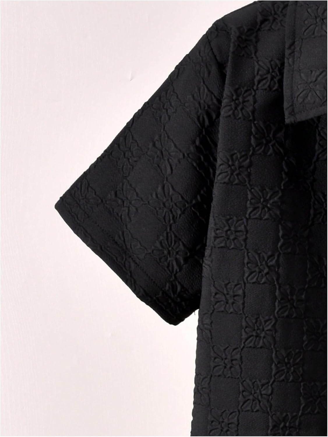 Boy's 2 Piece Beach Vacation Textured Linen Outfit Short Sleeve Button Down Shirt Top and Shorts Summer Set - Image 3