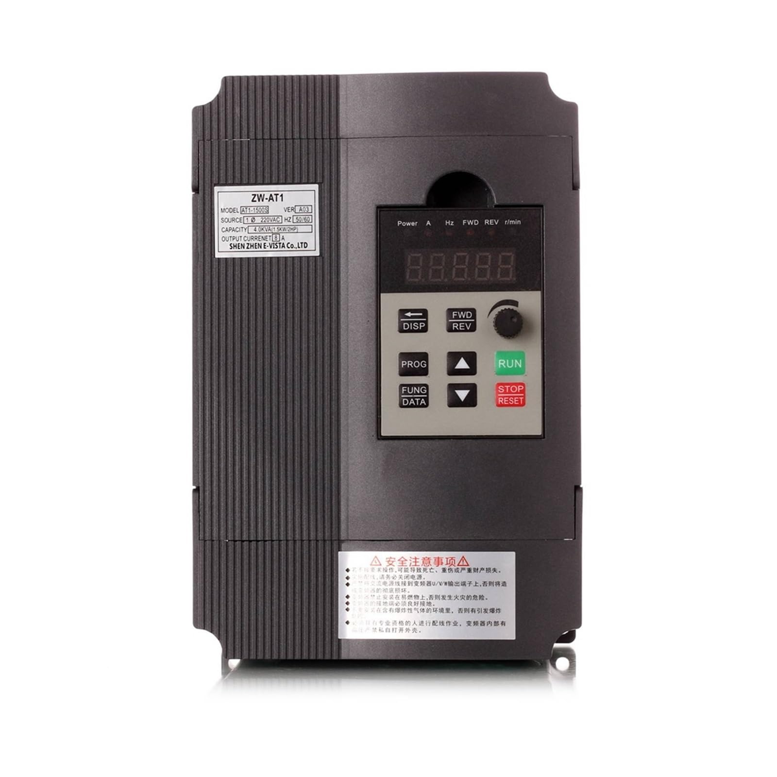CVFRDD Frequency Inverter VFD 1.5KW/2.2KW/4KW Inverter ZW-AT1 3P 220 Output(2.2KW (black))