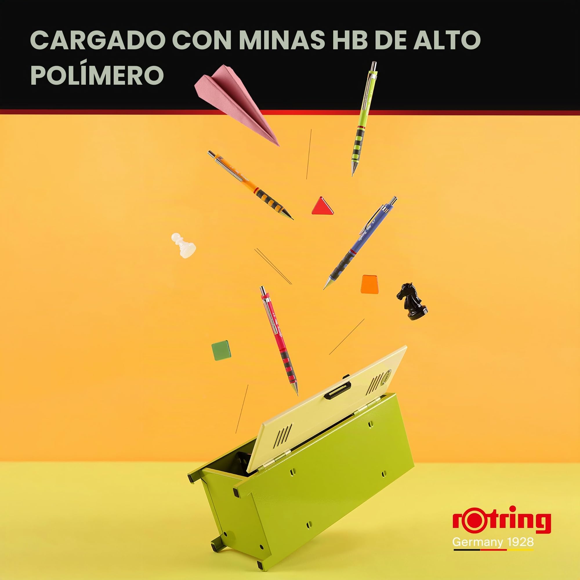 Portaminas rOtring Tikky | HB 0,7 mm | Cuerpo Spidermum | Ligero con agarre de goma