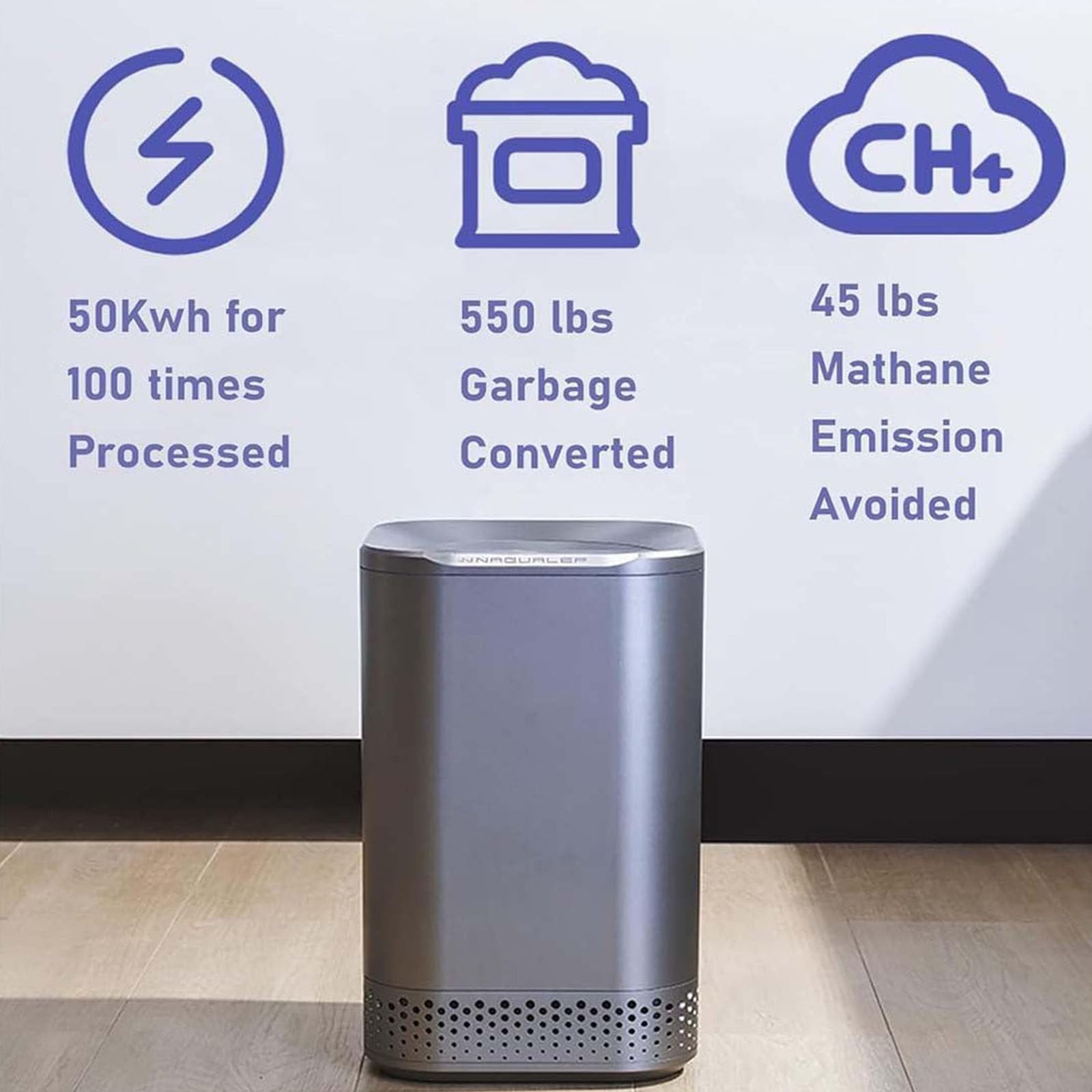 Compostador eléctrico residuos Cocina,Convierte los residuos Alimentos en abono,contenedor abono eléctrico con Soporte Inteligente Gran Capacidad,compostador Cocina