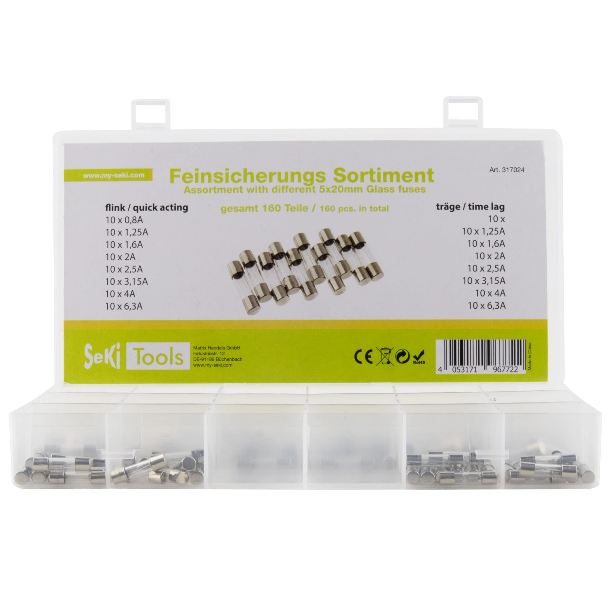 5x20mm 5A Ceramic Fuse - SRK ELECTRONICS