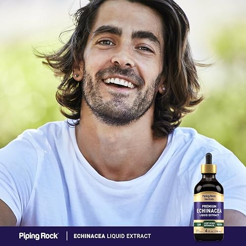 Miniatura 6 de Piping Rock Gotas de equinácea | 4 onzas líquidas | Tintura de extracto líquido | Hierba botánica premium | Suplemento vegetariano | Sin alcohol,