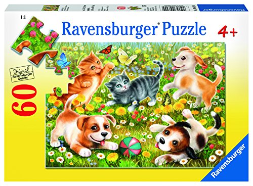 Ravensburger Cats & Dogs Jigsaw 60 Piece Jigsaw Puzzle for Kids – Every Piece is Unique, Pieces Fit Together Perfectly