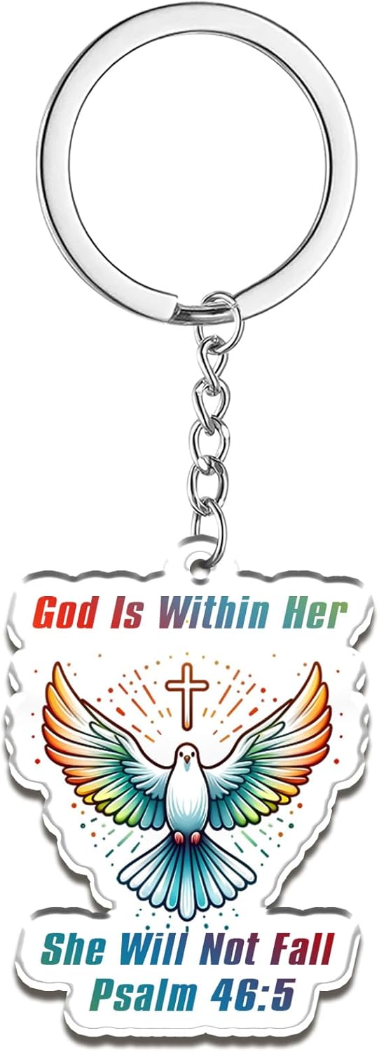 Christian Gifts Bible Verse Keychain Acrylic Cross Keychain for Women Faith Based Gift Inspirational Religious Keychains