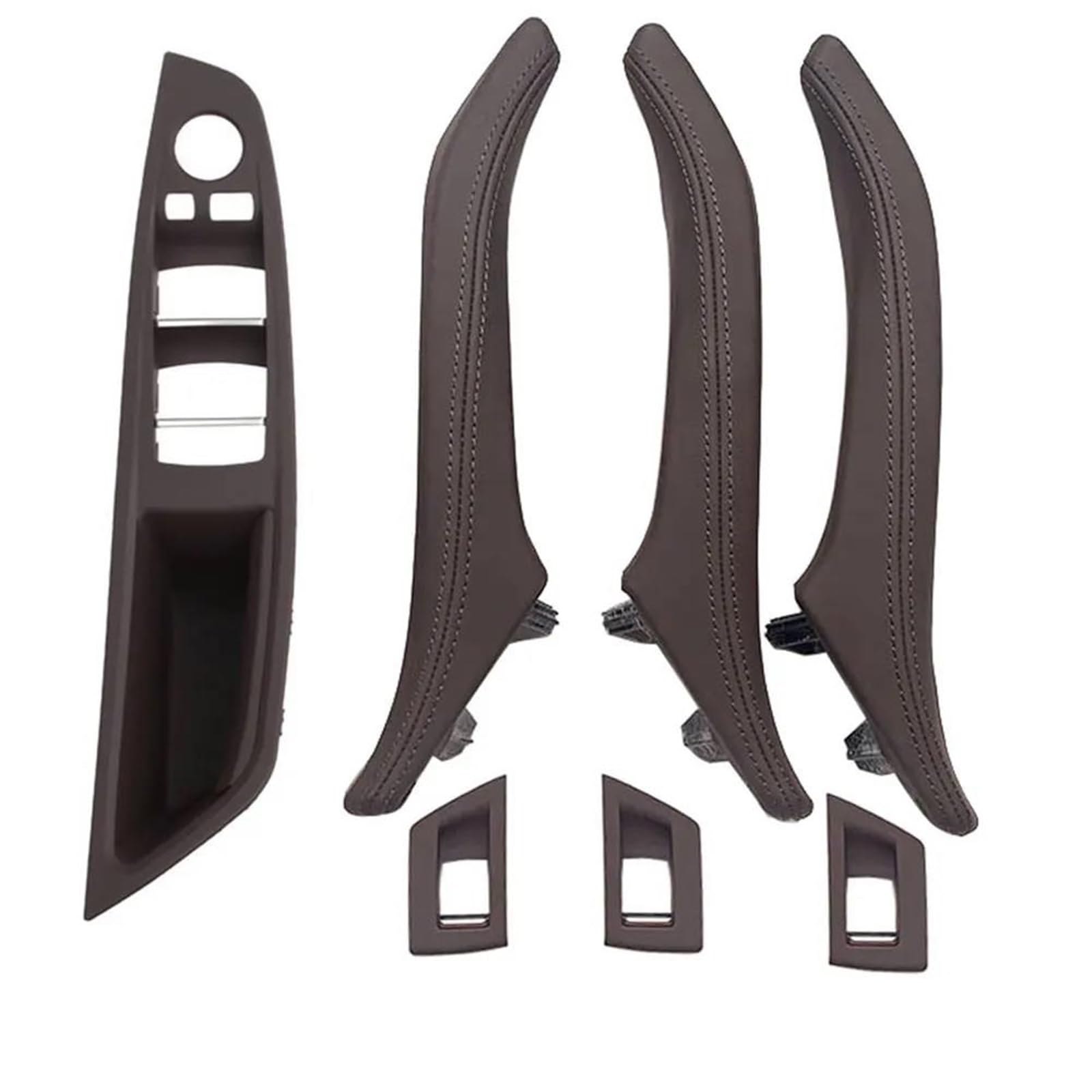 LVXVMOZEOK Interior Door Handle Armrest for 5 Series for F10 for F11 for 520 for 523 for 525 for 528 7PCS LHD Interior Lift Switch Armrest Cover Door Handle(A Black 7PCS)
