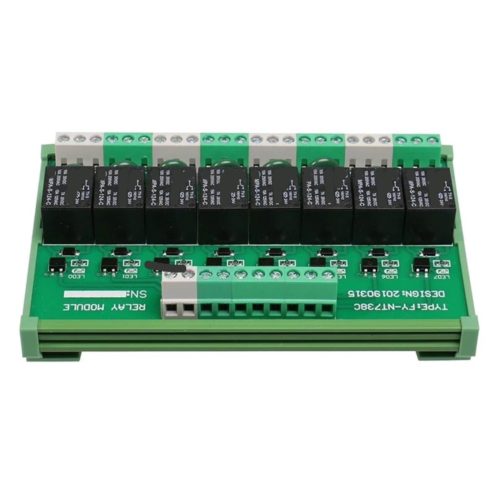 Relais d'interface 8 canaux 24V pour montage sur panneau électrique